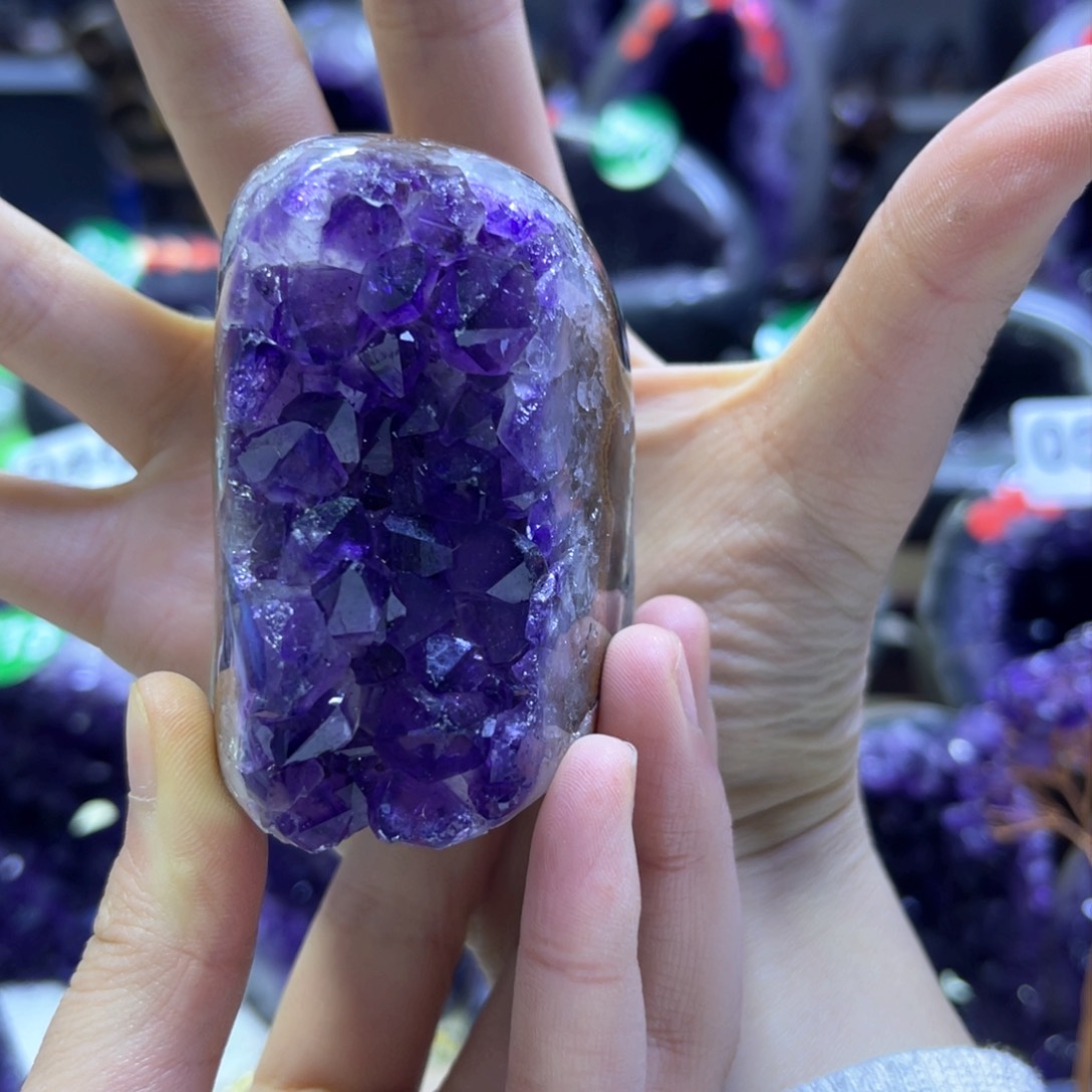 紫晶摆件未镶嵌紫水晶