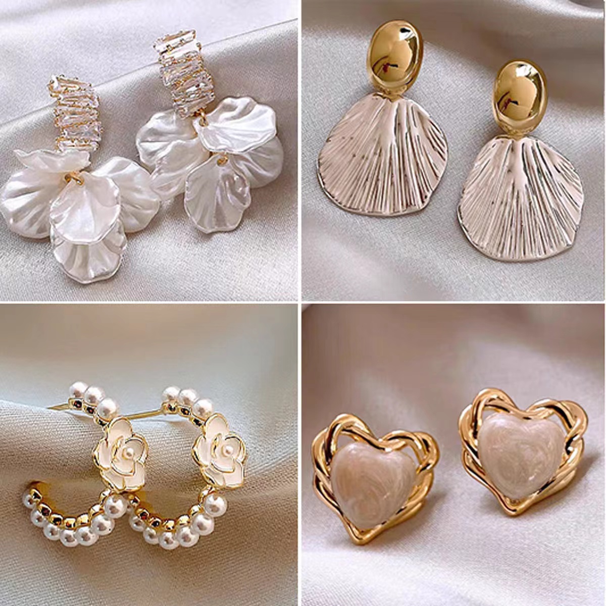 铜合金耳饰 铜合金合成锆石耳饰 5-50直播间选款 孤品时尚气质