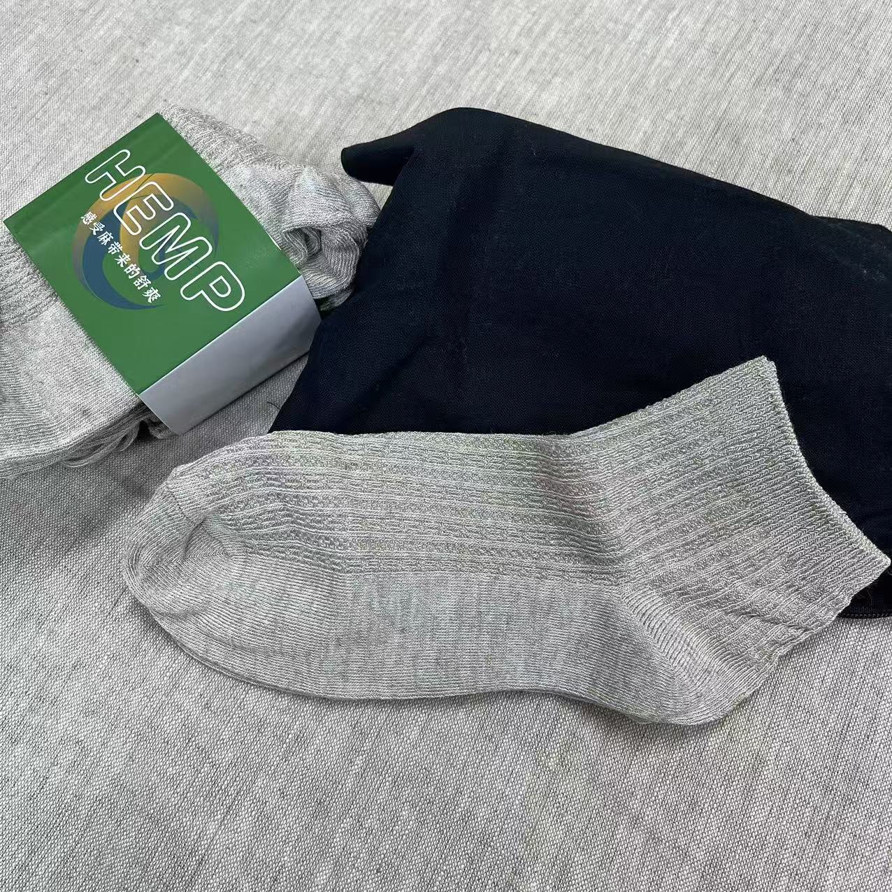 《57%汉麻五谷丰登中筒袜》 男、女同款 除臭杀菌 去异味 5双入