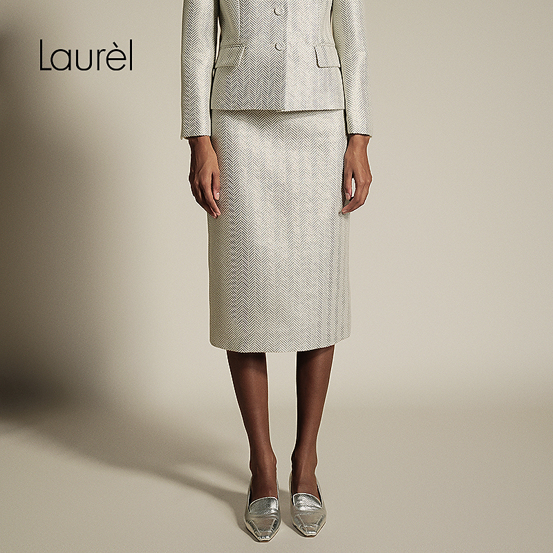Laurel劳芮25秋新款复古雕塑提花半裙LWL363Q02500