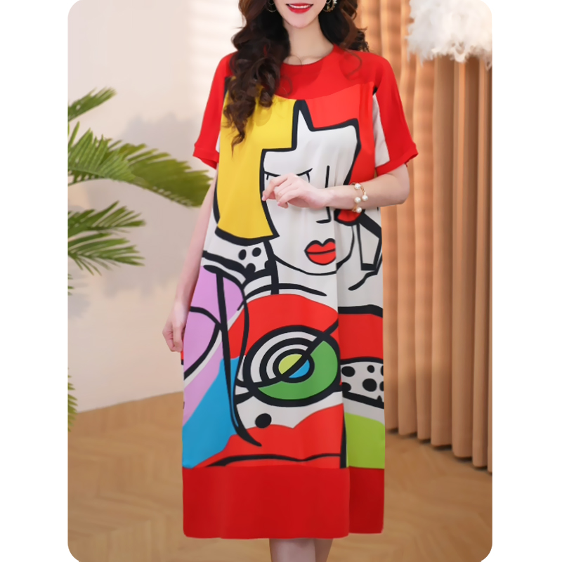 [TL2]美人新品女士宽松连衣裙中长款裙子休闲女装2L01255338