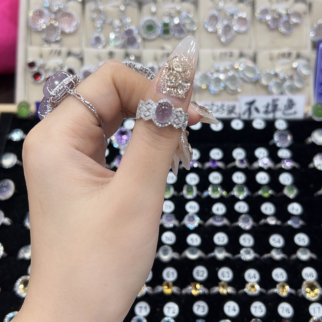 银S925镶嵌萤石戒指