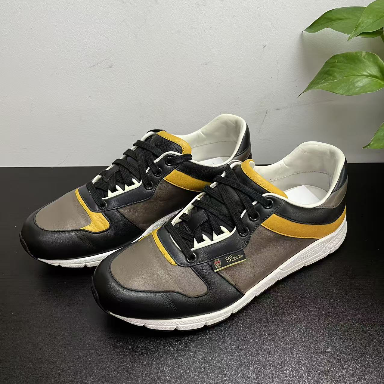 95新 GUCCI/古驰 39.5欧码三色撞色休闲运动鞋百搭潮流