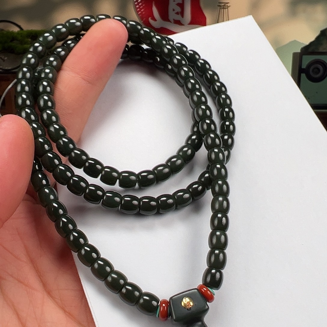 和田玉未镶嵌手链卡6mm