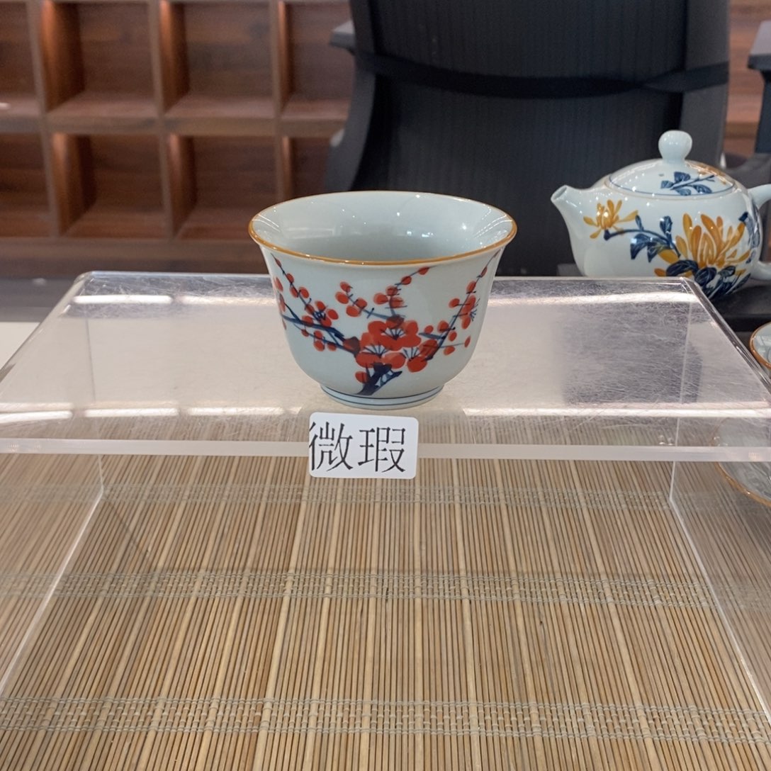 微瑕釉下彩纯手绘手工绘制