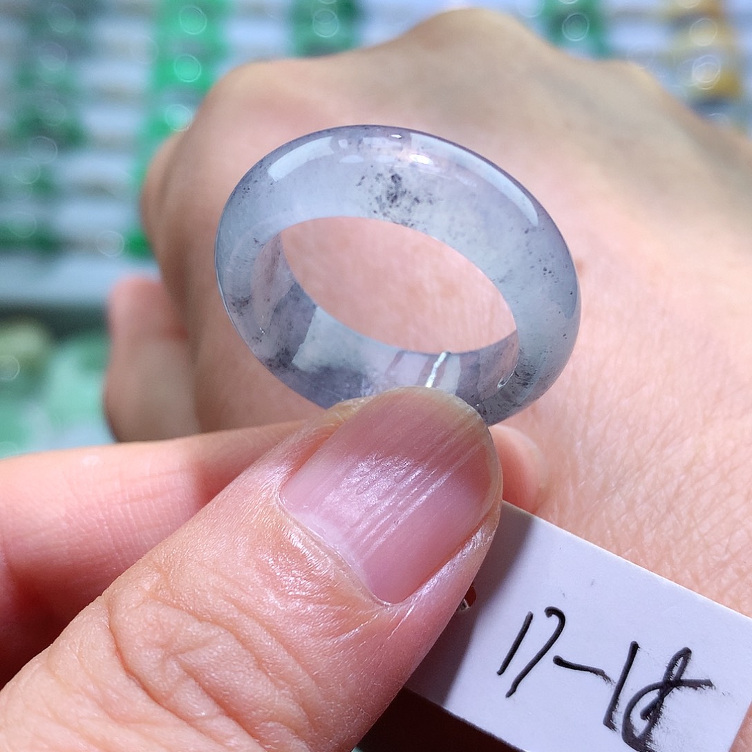 翡翠戒指未镶嵌17-18号