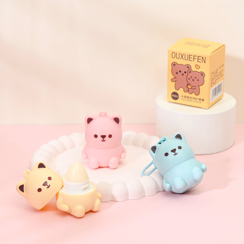 水果熊倍润护唇膏保湿防干裂起皮无色滋润男女学生适用