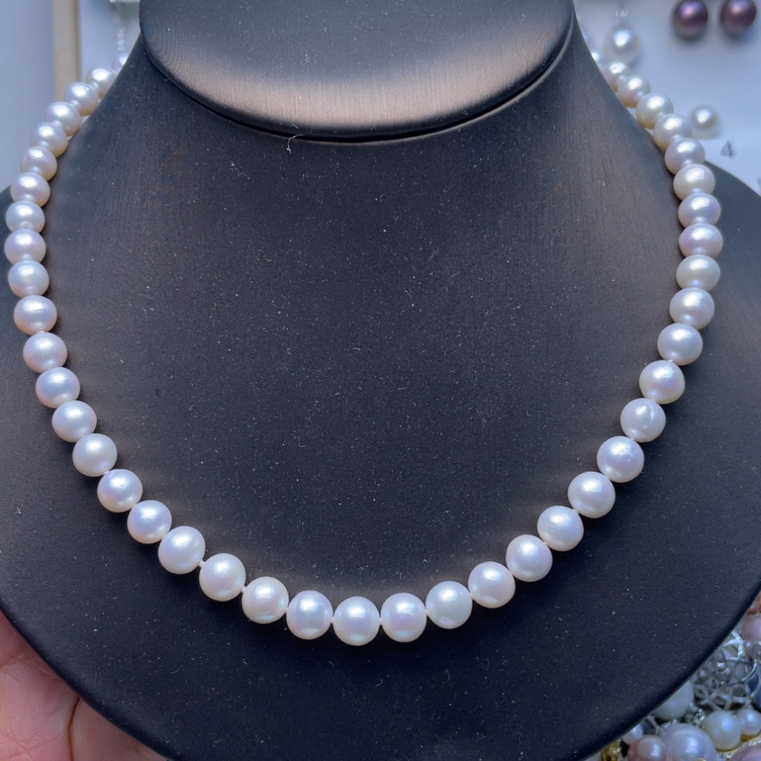 小***凡颈饰银S925镶嵌淡水珍珠