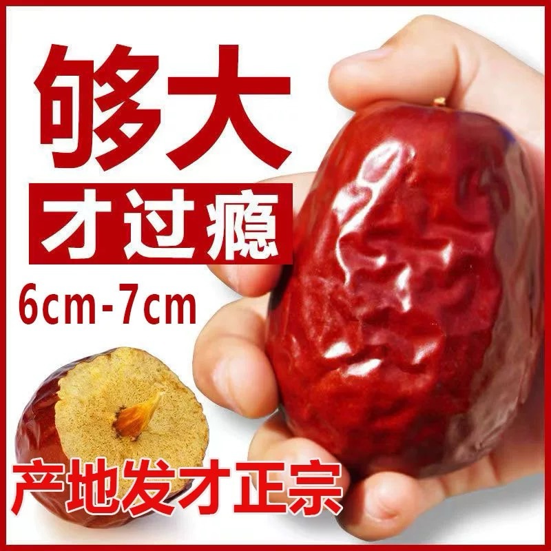 新疆和田大枣(精品枣王)6cm左右 送礼 手工挑选 新鲜大枣子