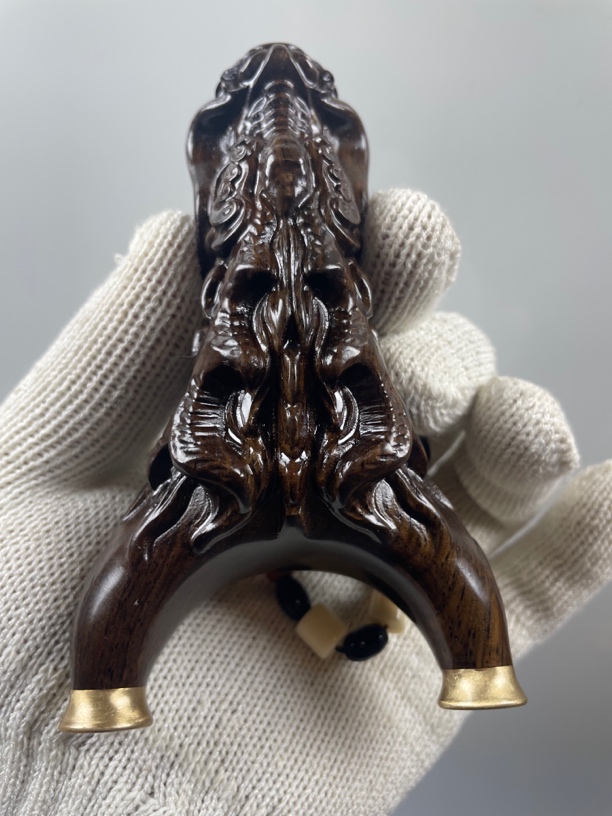 黑檀快压雕刻龙王.外弓门75撑头15