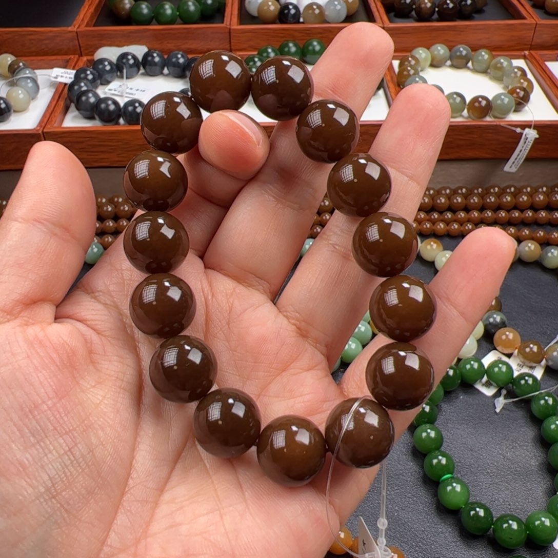 和田玉手链未镶嵌王炸卡14