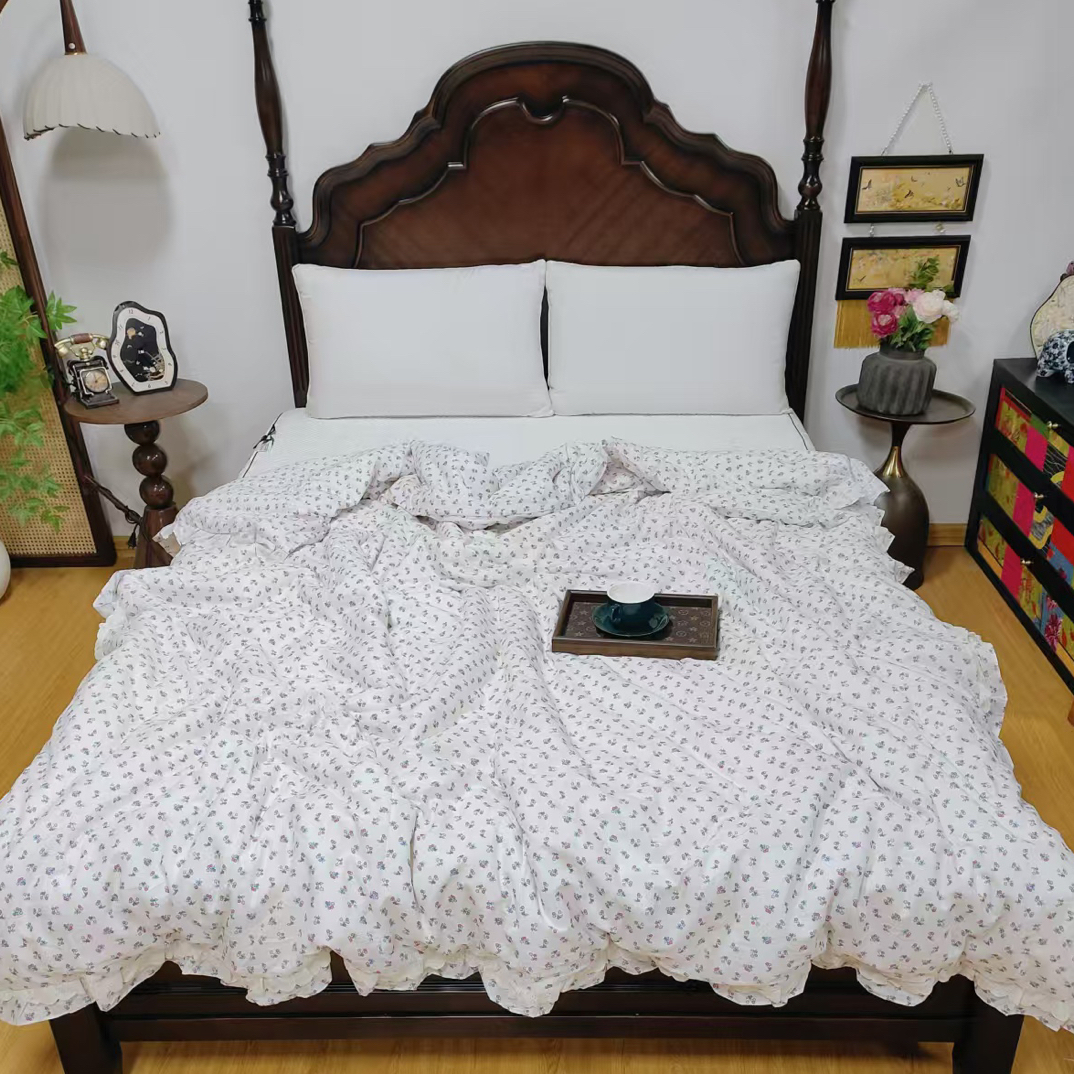 双层纱花边款双人被套标准200*230微瑕～M155