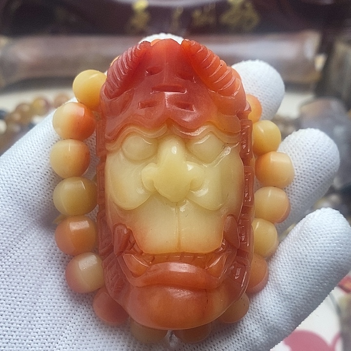 驼骨手串/手链手把件般若