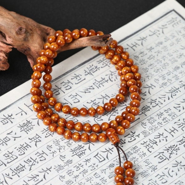 XD916金丝柳108颗多圈手串01文创（无礼盒）