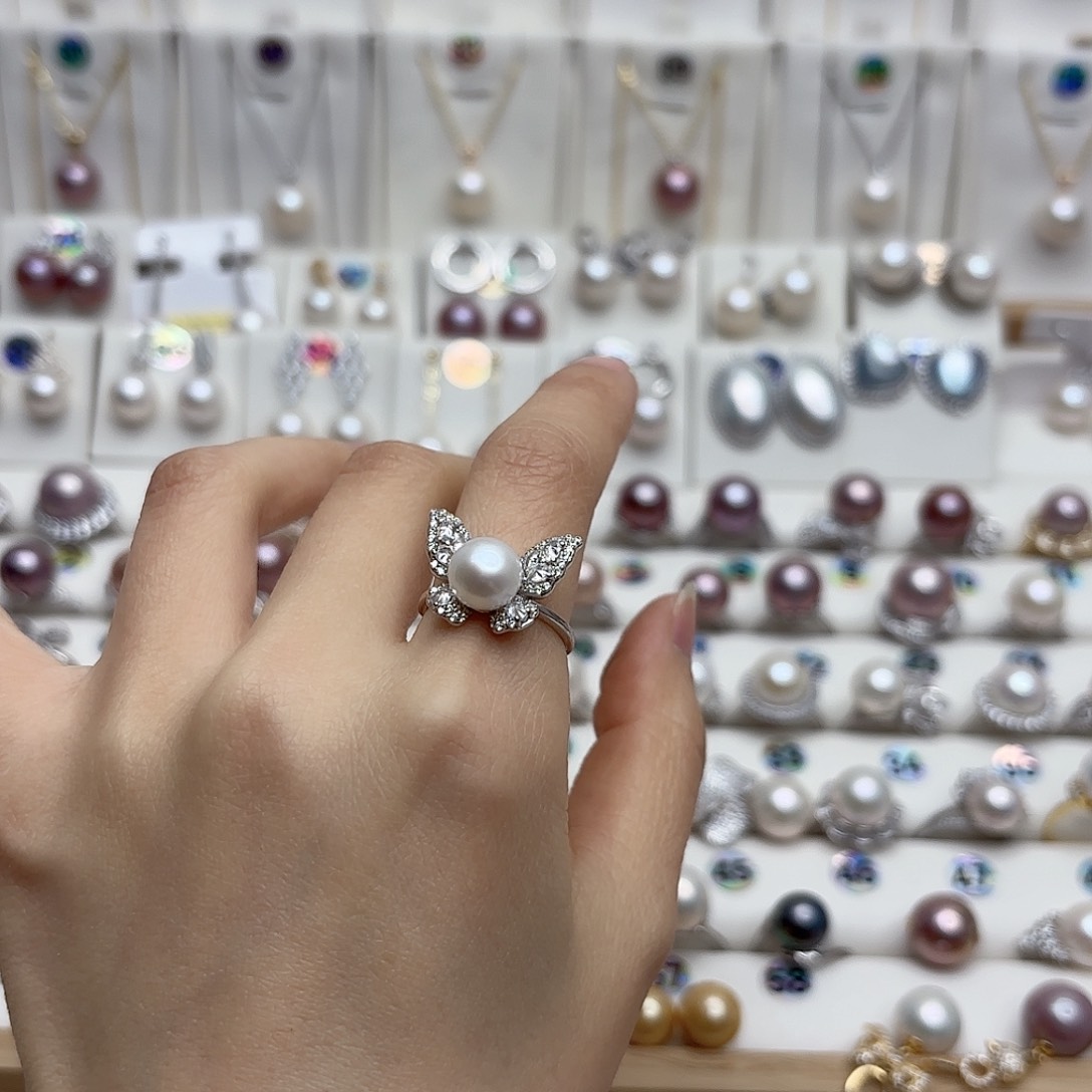 淡水珍珠颈饰银S925镶嵌