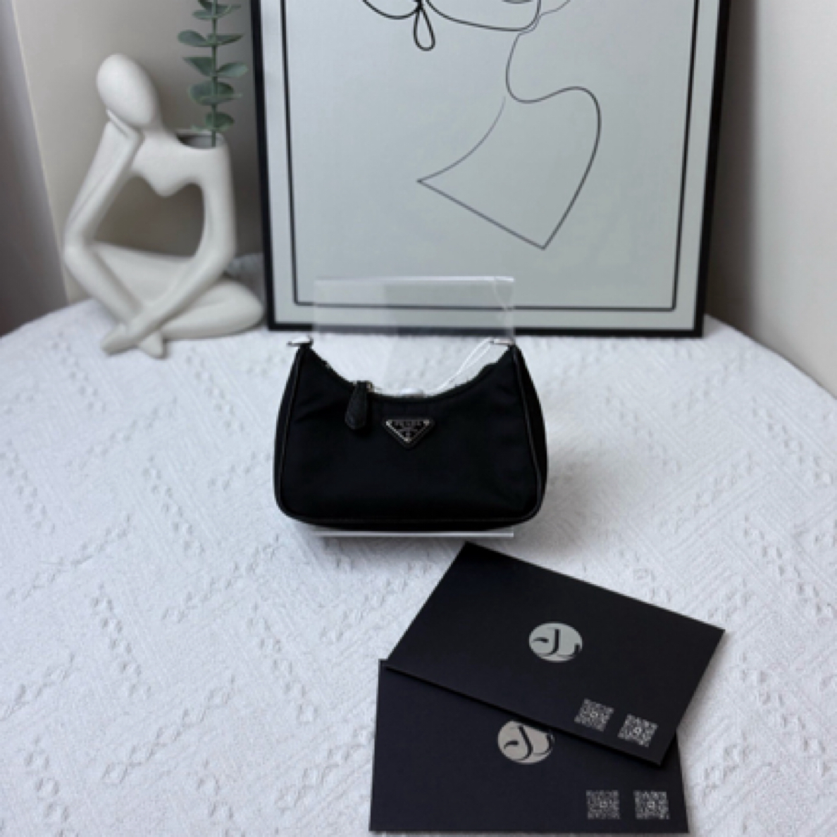 95新 Prada/普拉达 mini 尼龙腋下/JW5121