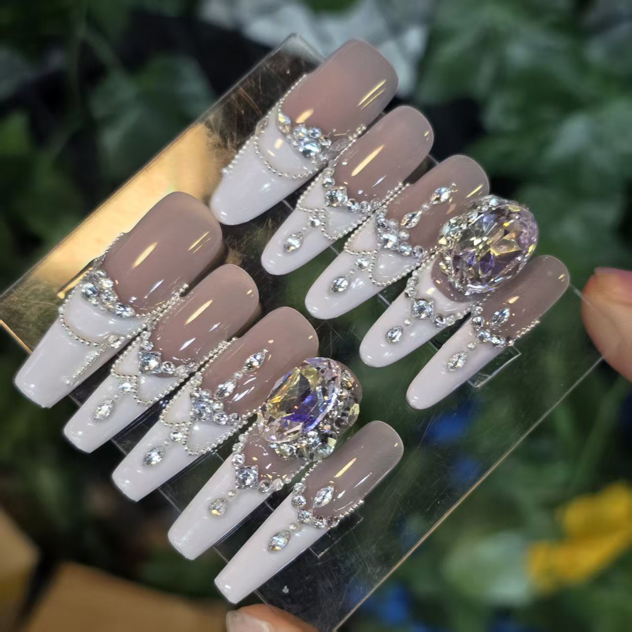 浅夏未央丶(奥捷+小钢珠+无缝隙)珠宝级丶手工穿戴甲