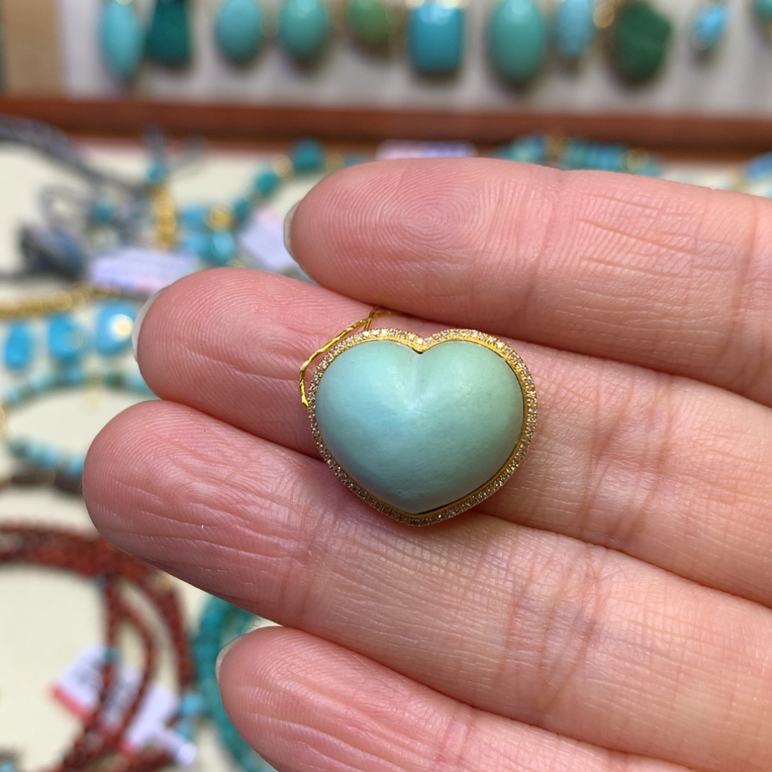 绿松石配饰18K金镶嵌