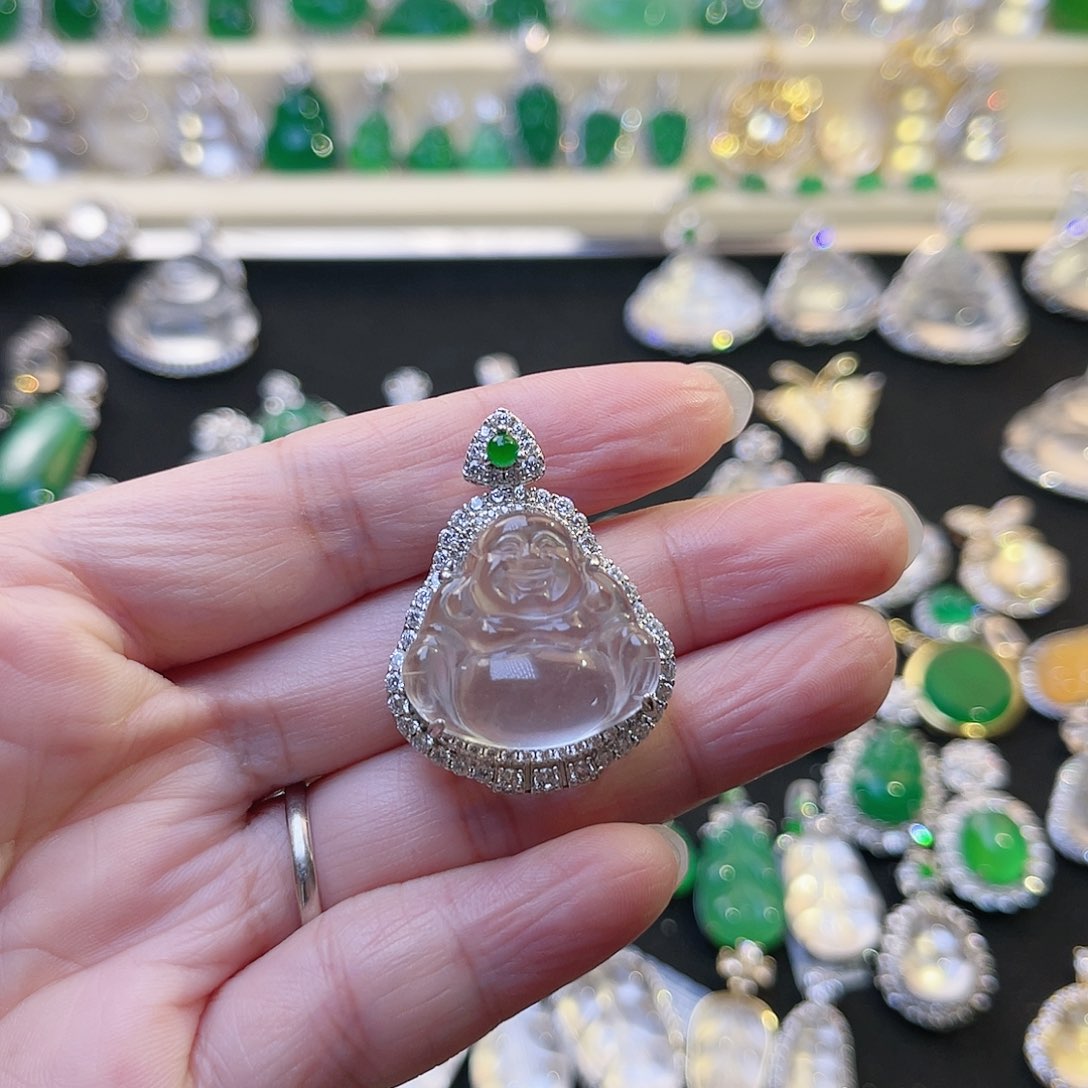 项链银S925镶嵌石英质玉