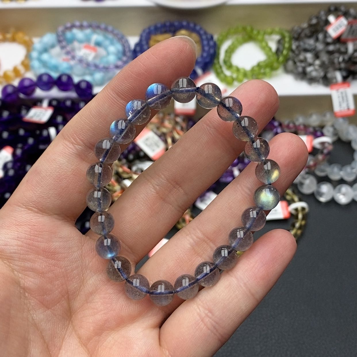 【闪购商品】长石手链未镶嵌彩月光