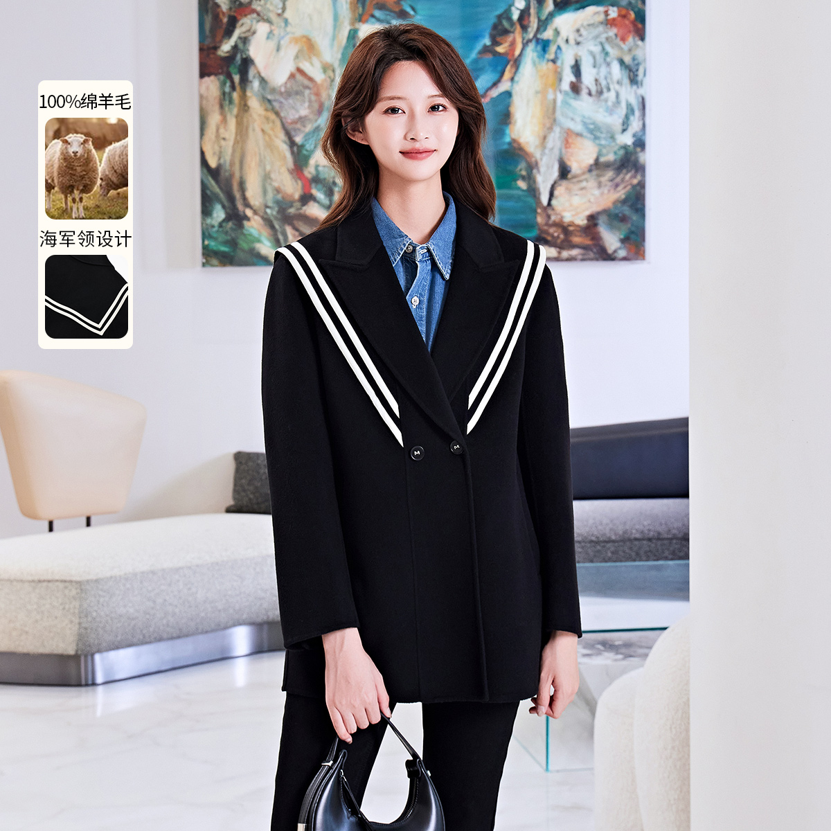 Z473952秋冬女装呢大衣