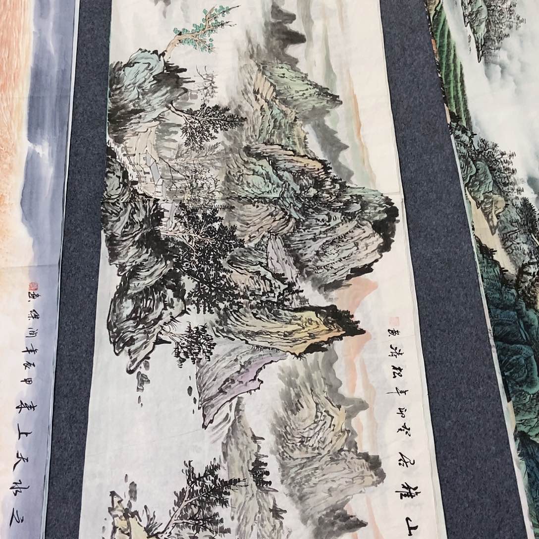 国画小六尺山水一副