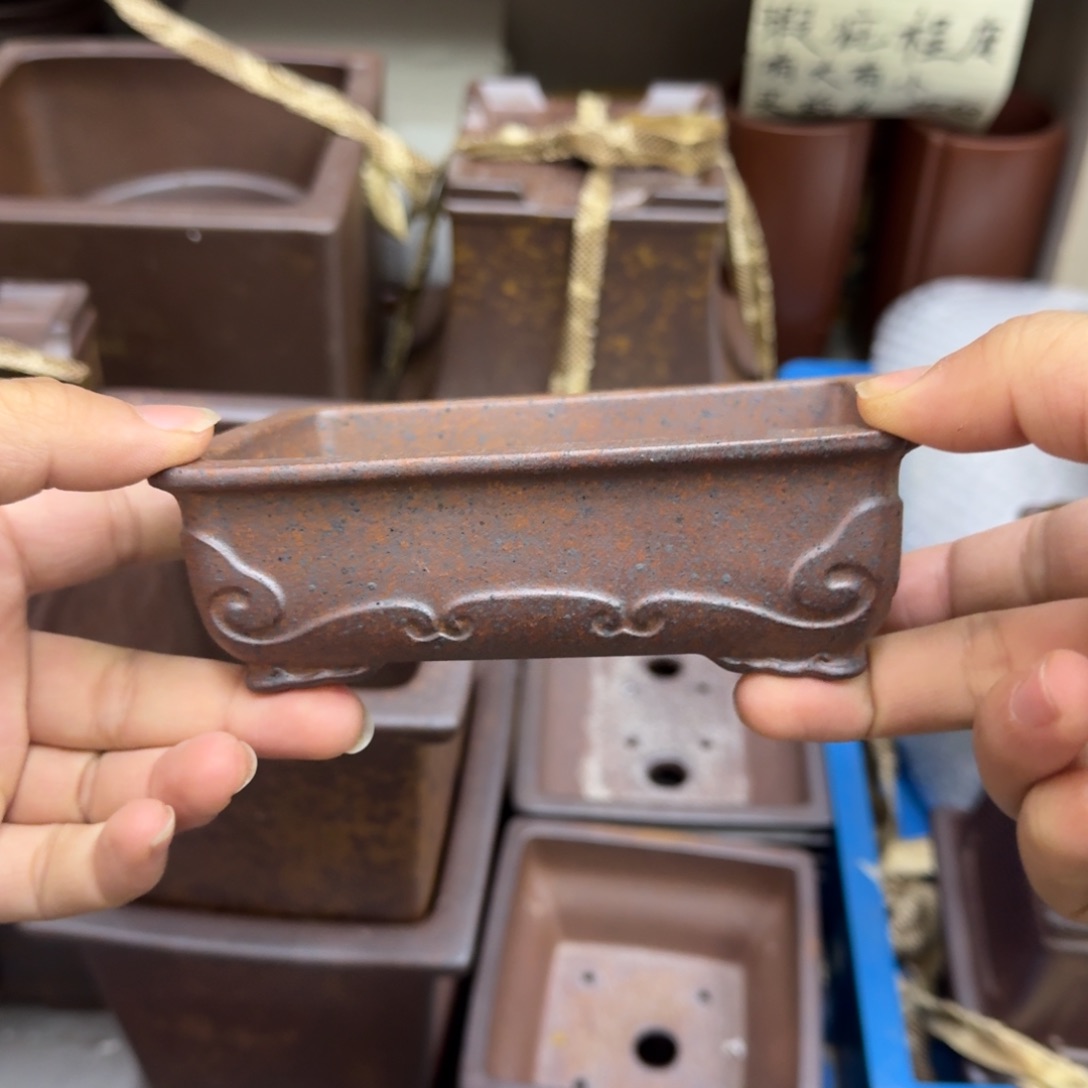紫砂花盆宜兴紫砂正品12.5x8x3