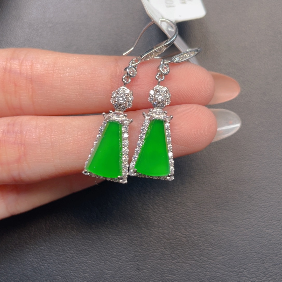 翡翠银S925镶嵌吊坠(不含链)