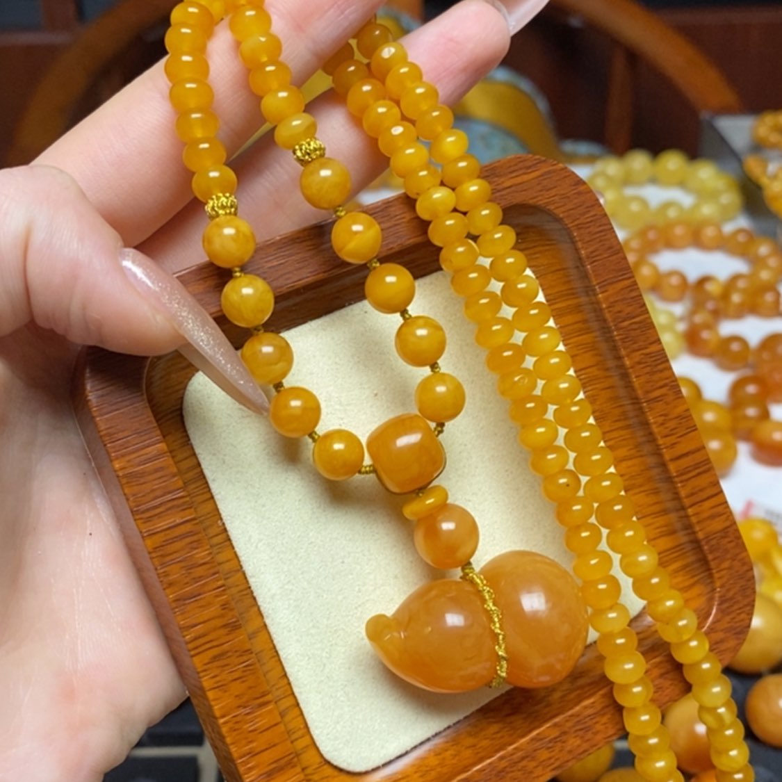 【闪购商品】蜜蜡颈饰未镶嵌项链