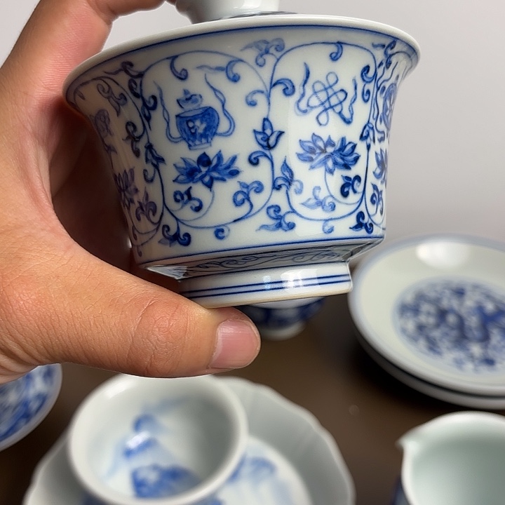 *****摆件景德镇柴窑盖碗