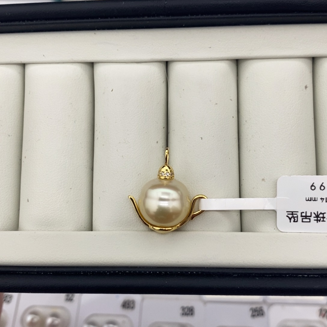 定制海水珍珠未镶嵌裸珠南洋金珠13-14成品不退换