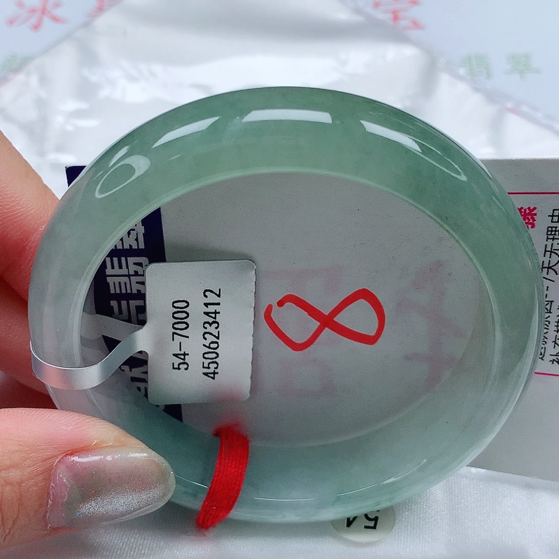 翡翠手镯未镶嵌54圈缅甸天然翡翠A货