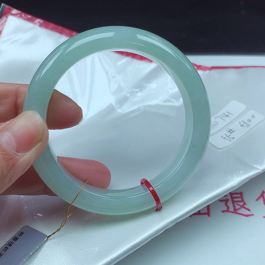 翡翠手镯未镶嵌小*菜55圈741