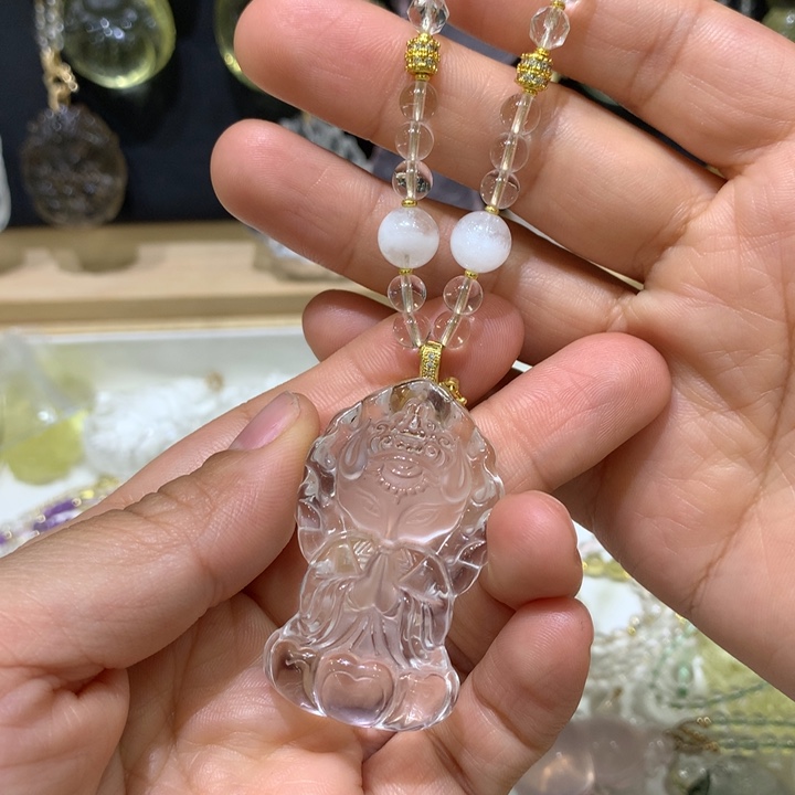 水晶颈饰未镶嵌天然