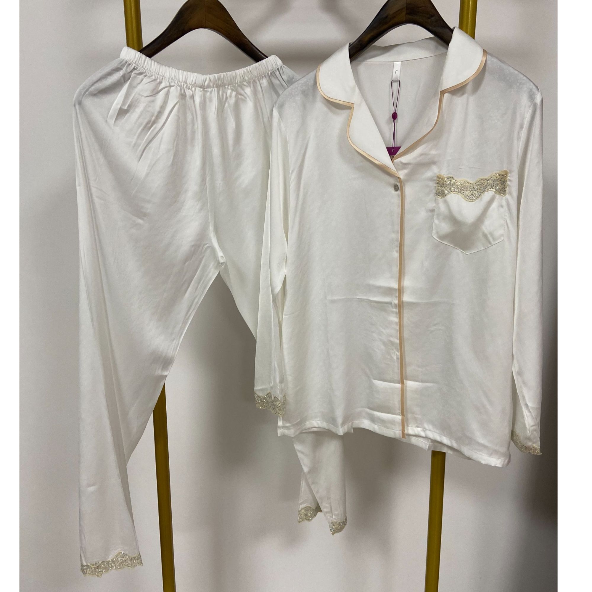 xarifa【宠粉福利】特价款女士冰丝睡衣套装两件套休闲舒适6407