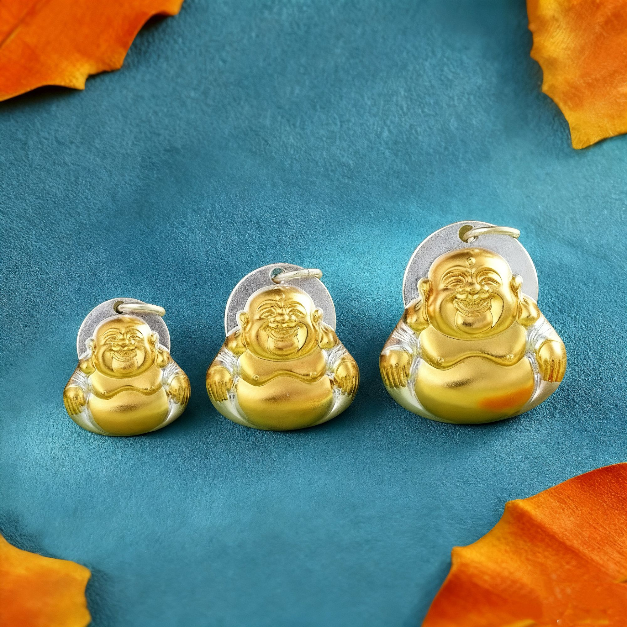 吊坠足银 【假一罚四】足银999吊坠 含笑佛国潮经典百搭大肚佛167