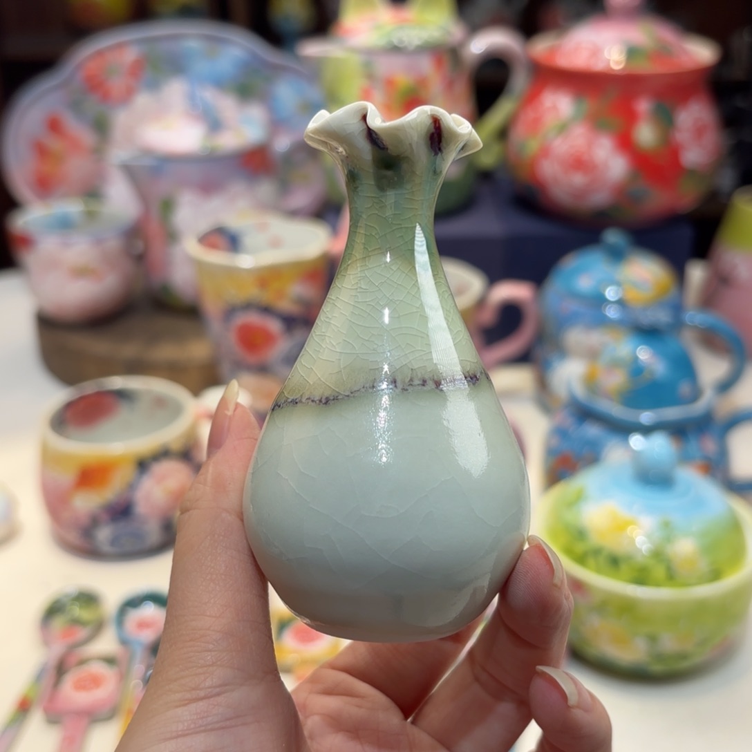 景德镇手绘高温釉下彩陶瓷茶具