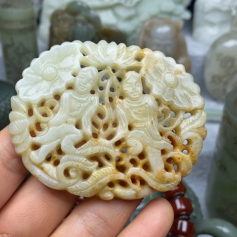 和田玉挂件把件摆件未镶嵌