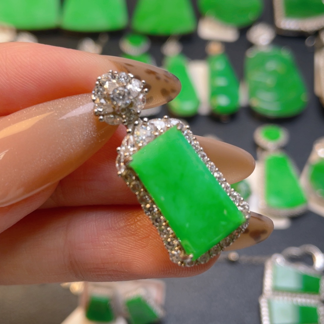 翡翠银S925镶嵌颈饰