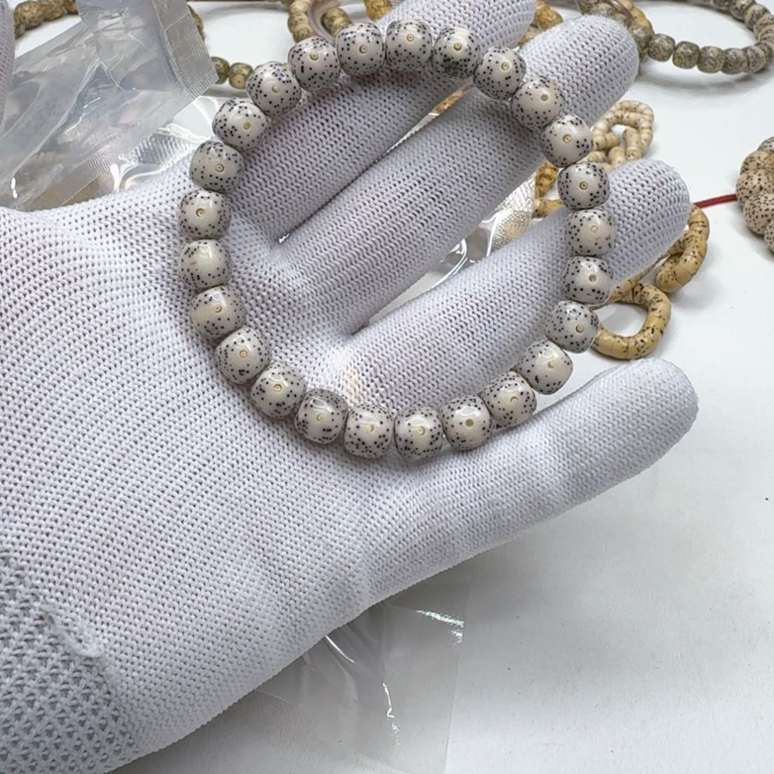 星月菩提手串41梵天糯冰月留白无烟花针尖星9左右桶单圈