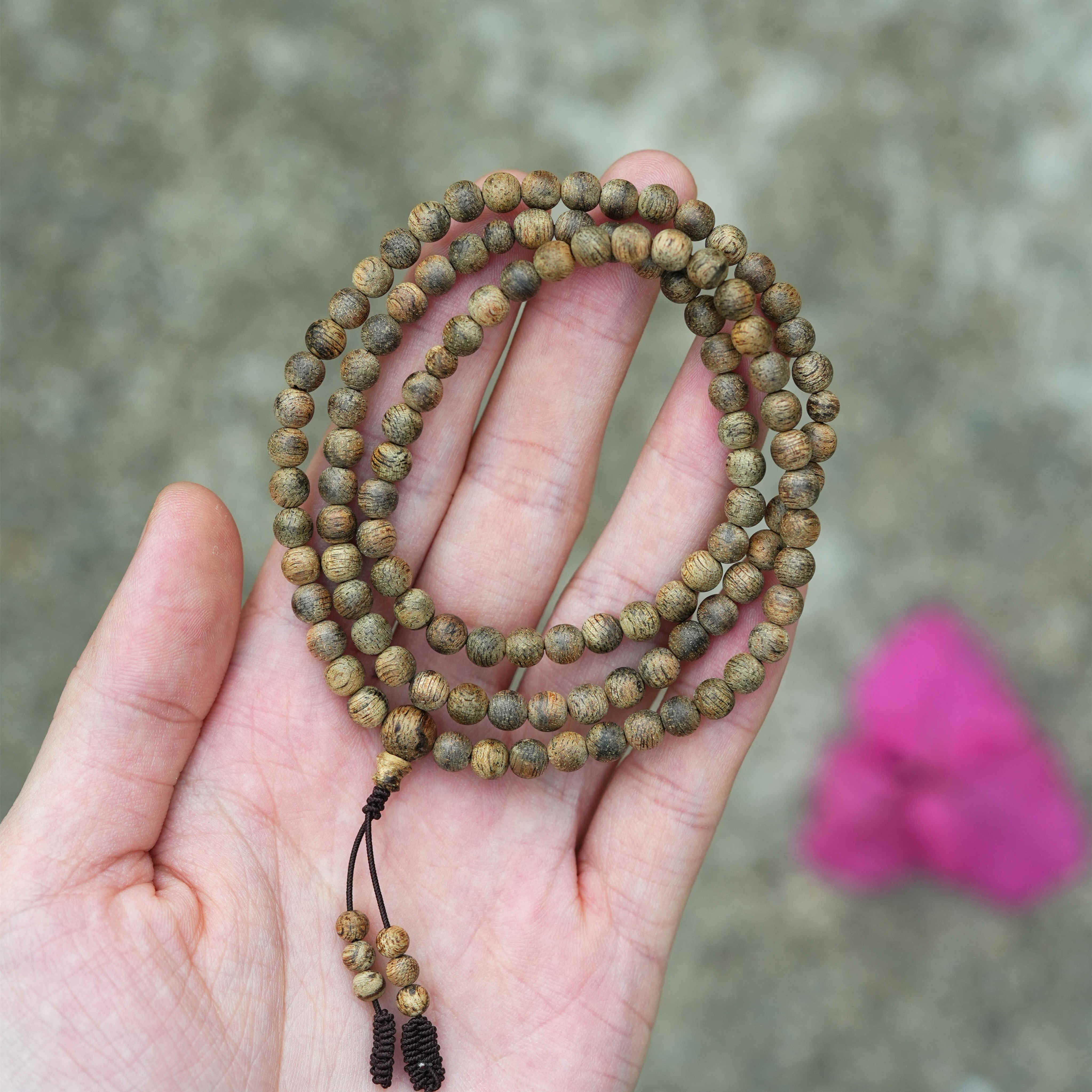 沉香千千说沉香-4mm柬埔寨沉香手串文玩108颗男女款念珠天然保真