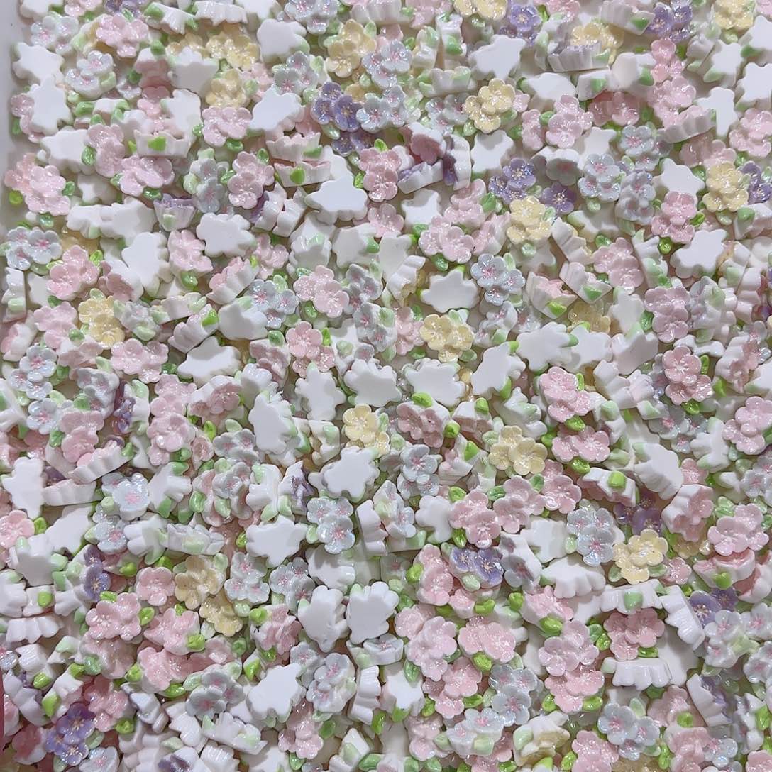 树脂想念迷你小桃花100个