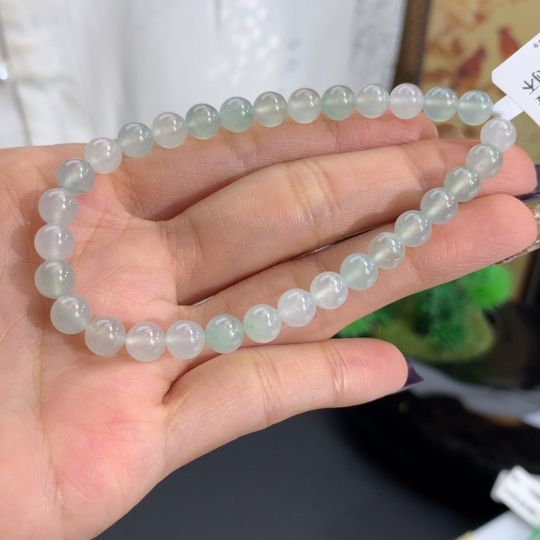 未镶嵌手链翡翠卡6冰胶晴手串