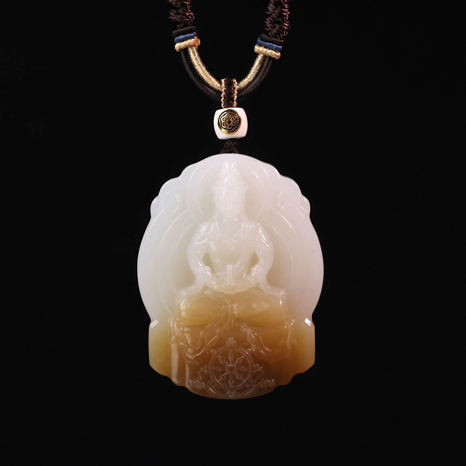 【新疆马爷珠宝】糖白观音项链