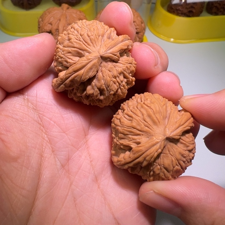 高***）文玩核桃把件白狮子