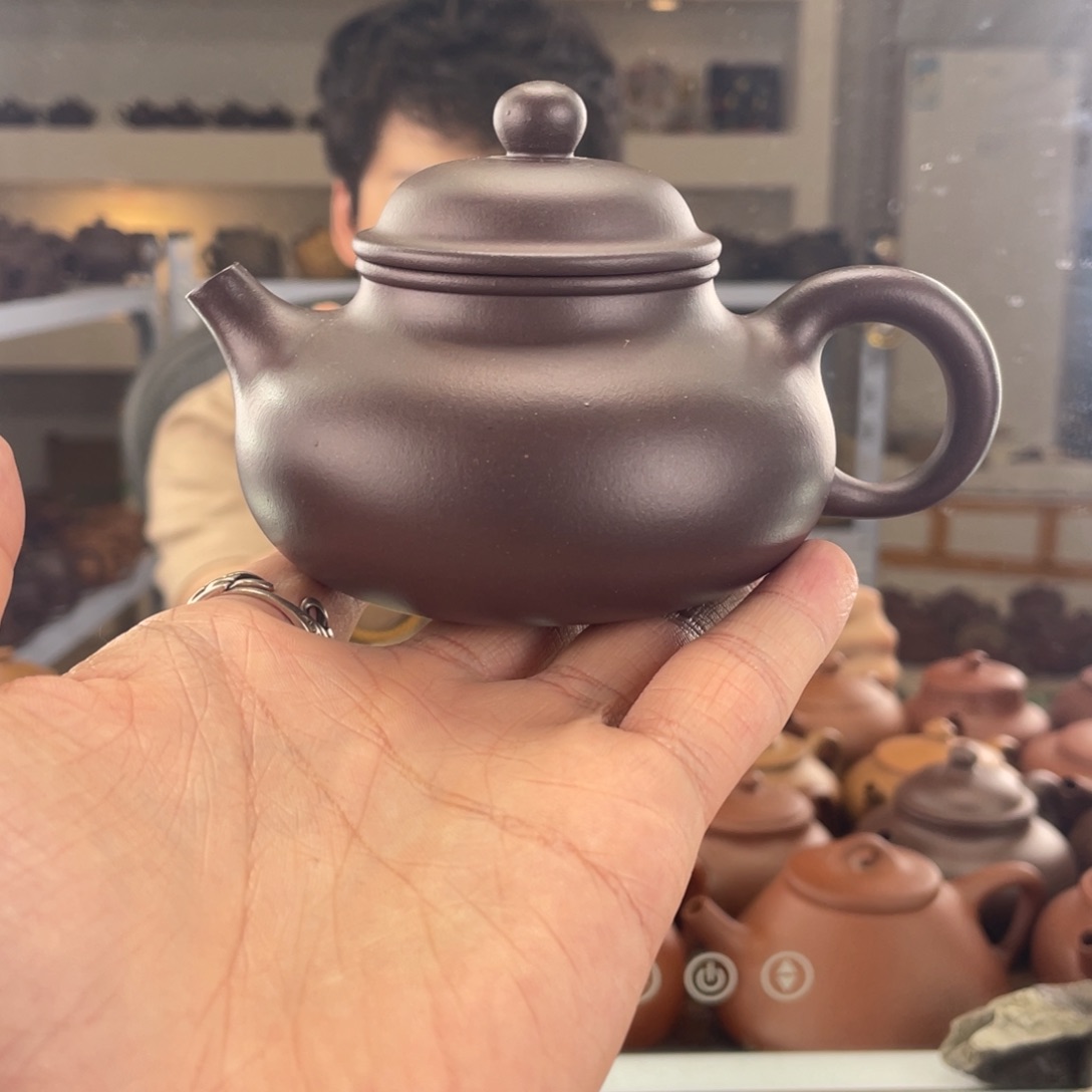 茶壶紫砂220cc老紫泥茶壶