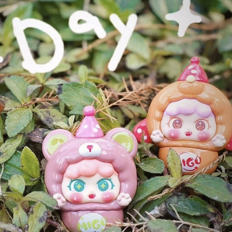 【拆盒】MIGO鬼鬼祟祟可爱盲盒萌粒潮玩摆件可爱动物礼物