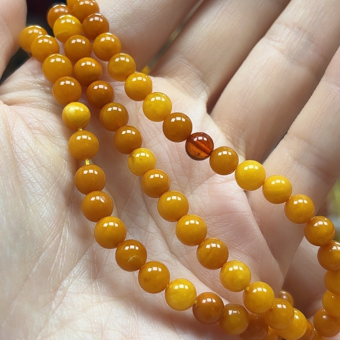 未镶嵌蜜蜡手链多圈