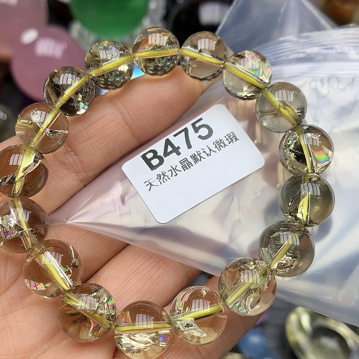 水晶手链12mm+未镶嵌水晶