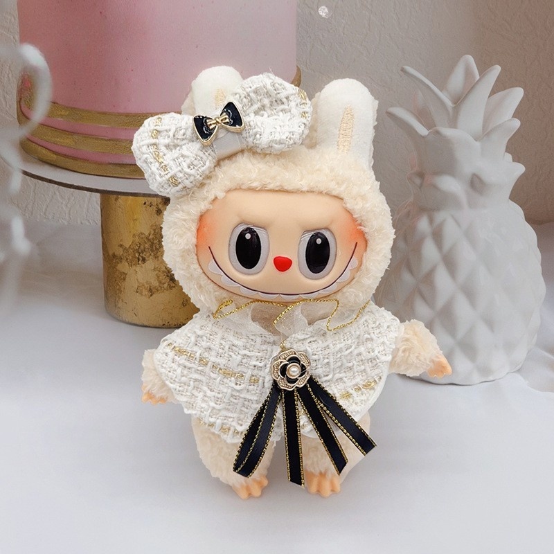 新款拉布布衣服甜美香风娃衣蝴蝶结两件套装可爱公仔玩偶娃衣配饰